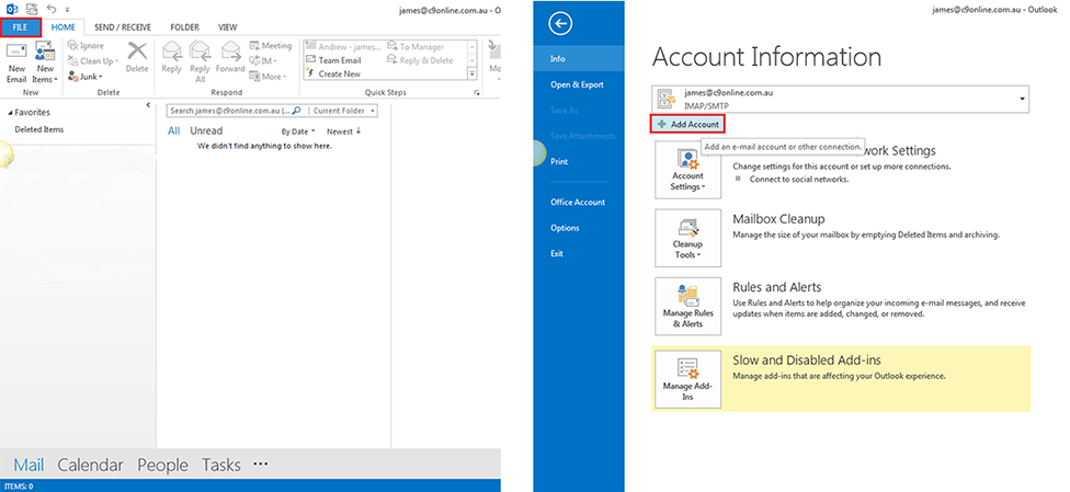 Step 5/13. How do I set up my email in Microsoft Outlook 2013/365?
