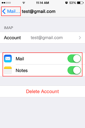 Step 10/11. How do I set up my email account using IMAP for Apple iPhone for Google mail?