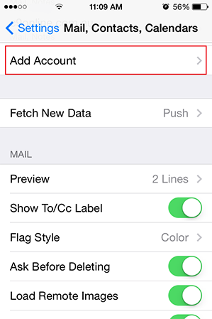 Step 3/11. How do I set up my email account using IMAP for Apple iPhone for Google mail?