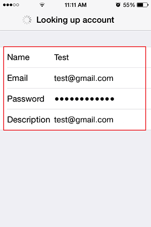 Step 6/11. How do I set up my email account using IMAP for Apple iPhone for Google mail?