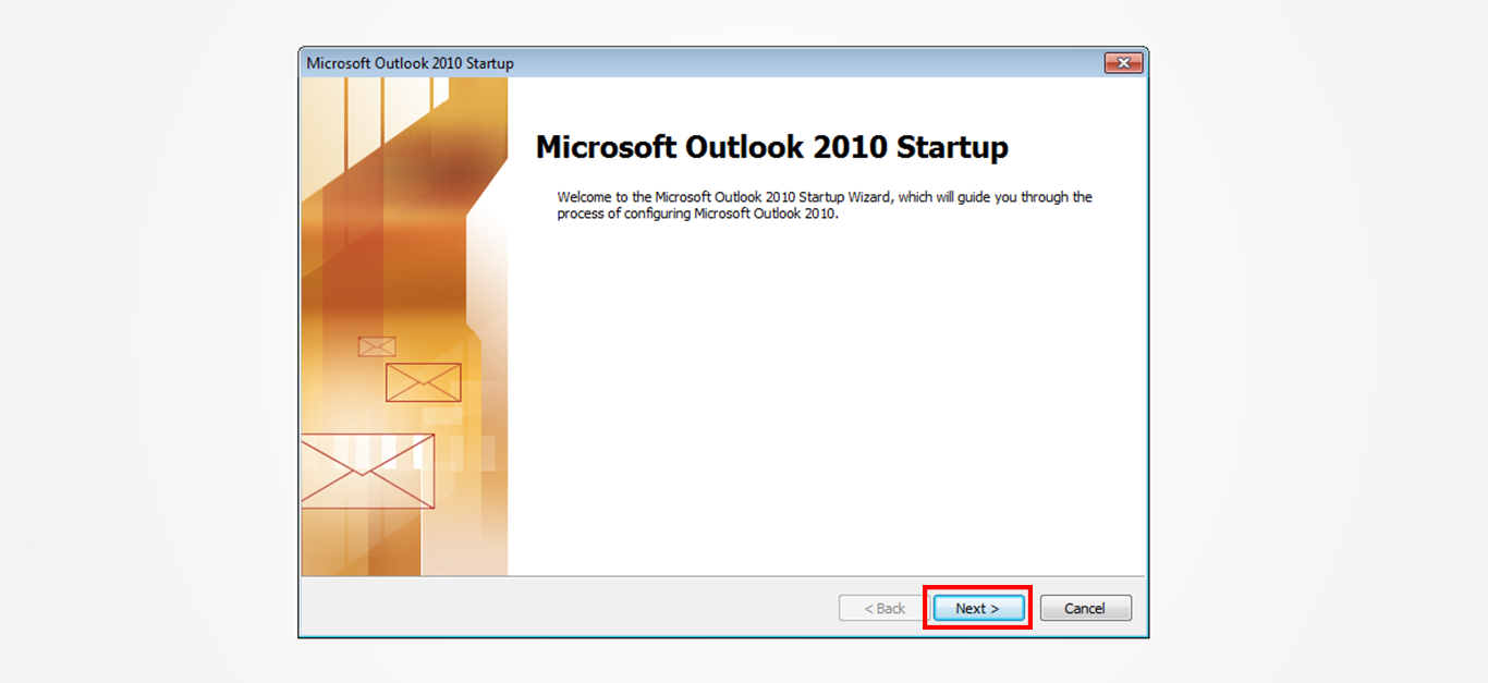 Step 2/12. How do I set up my email in Microsoft Outlook 2010?