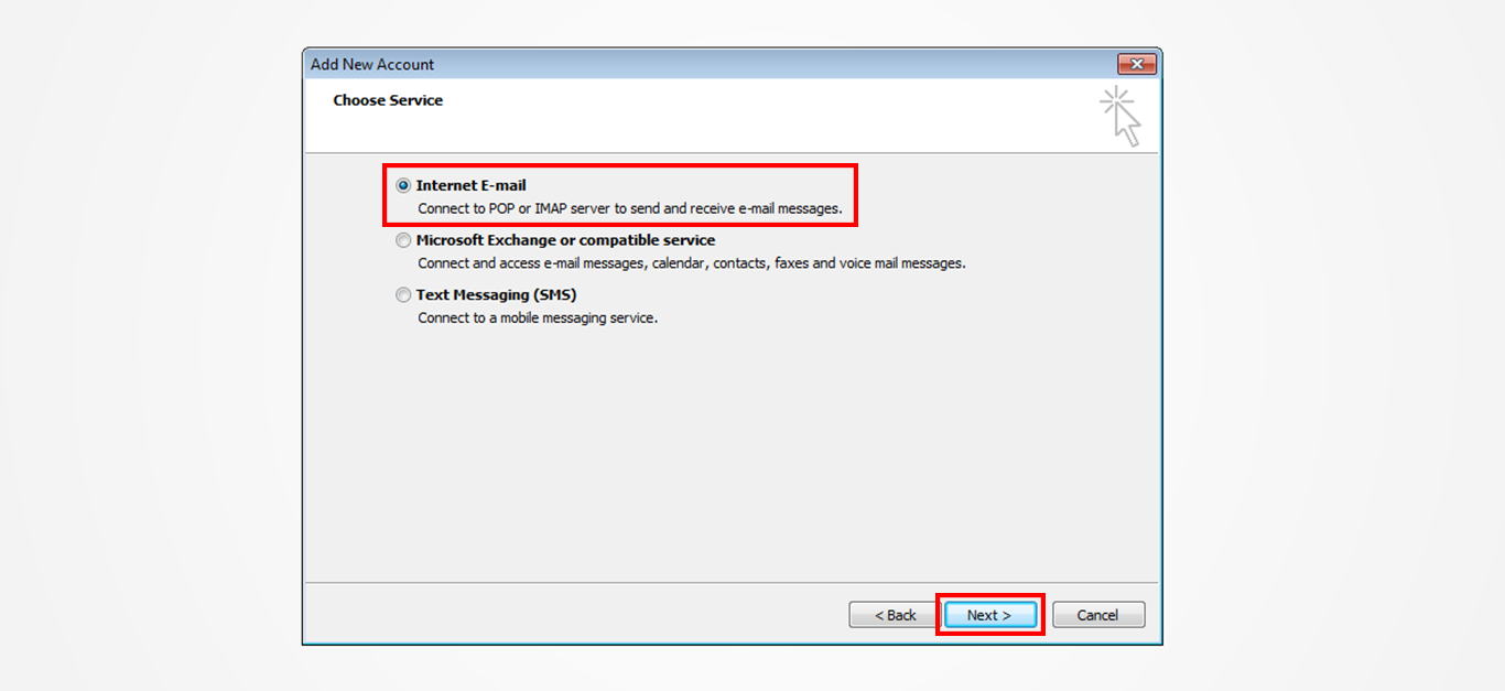 Step 5/12. How do I set up my email in Microsoft Outlook 2010?