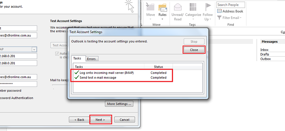 Step 11/12. How do I set up my FX mail for Microsoft Outlook 2013/365 ?
