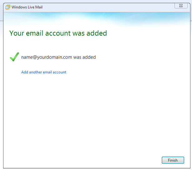 Step 7/7. How do I setup my email account in Windows Live?