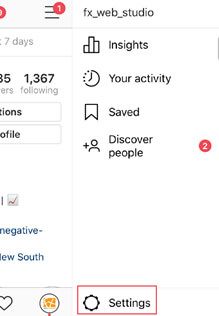 Step 1/3. Go to your Instagram profile and click the Settings on the upper right corner 2.