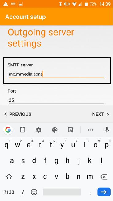 Step 7/9. How do I set up my email on my Android device?